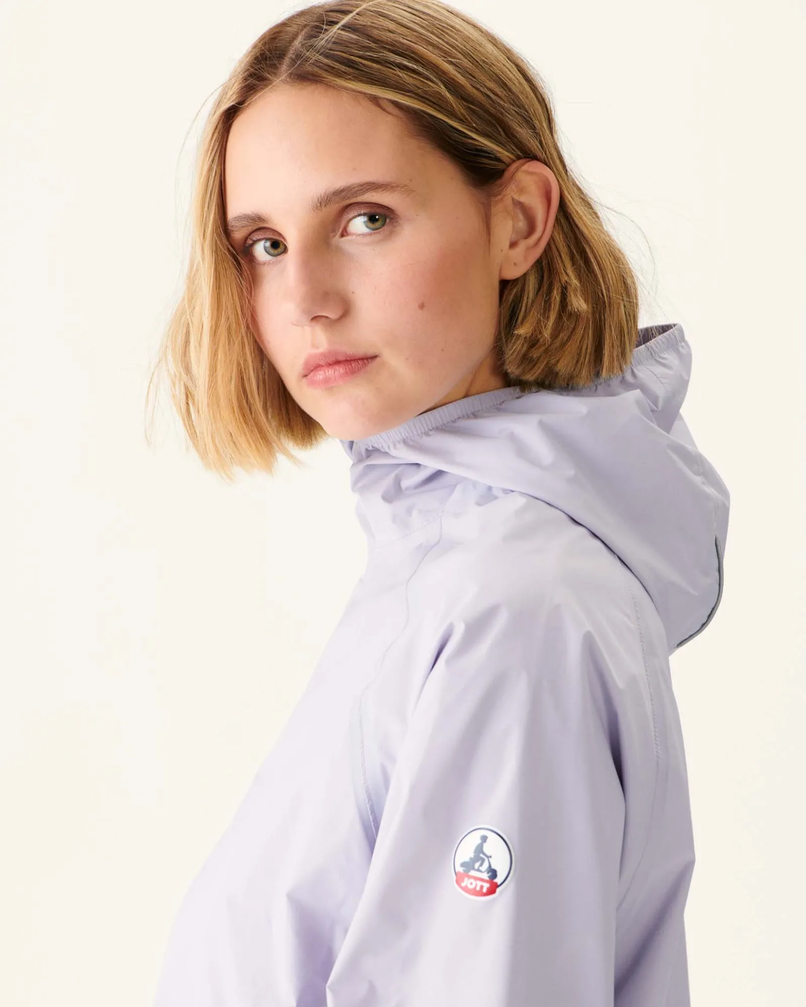 Impermeable A Capuche Mauve Pastel Singapore*JOTT Fashion