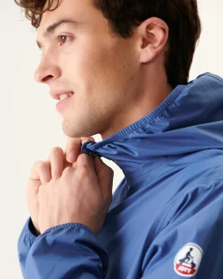 Impermeable A Capuche Paquetable Bleu Jeans Manille*JOTT Sale