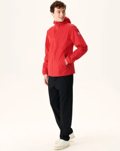 Impermeable A Capuche Paquetable Rouge Vif Manille*JOTT Clearance