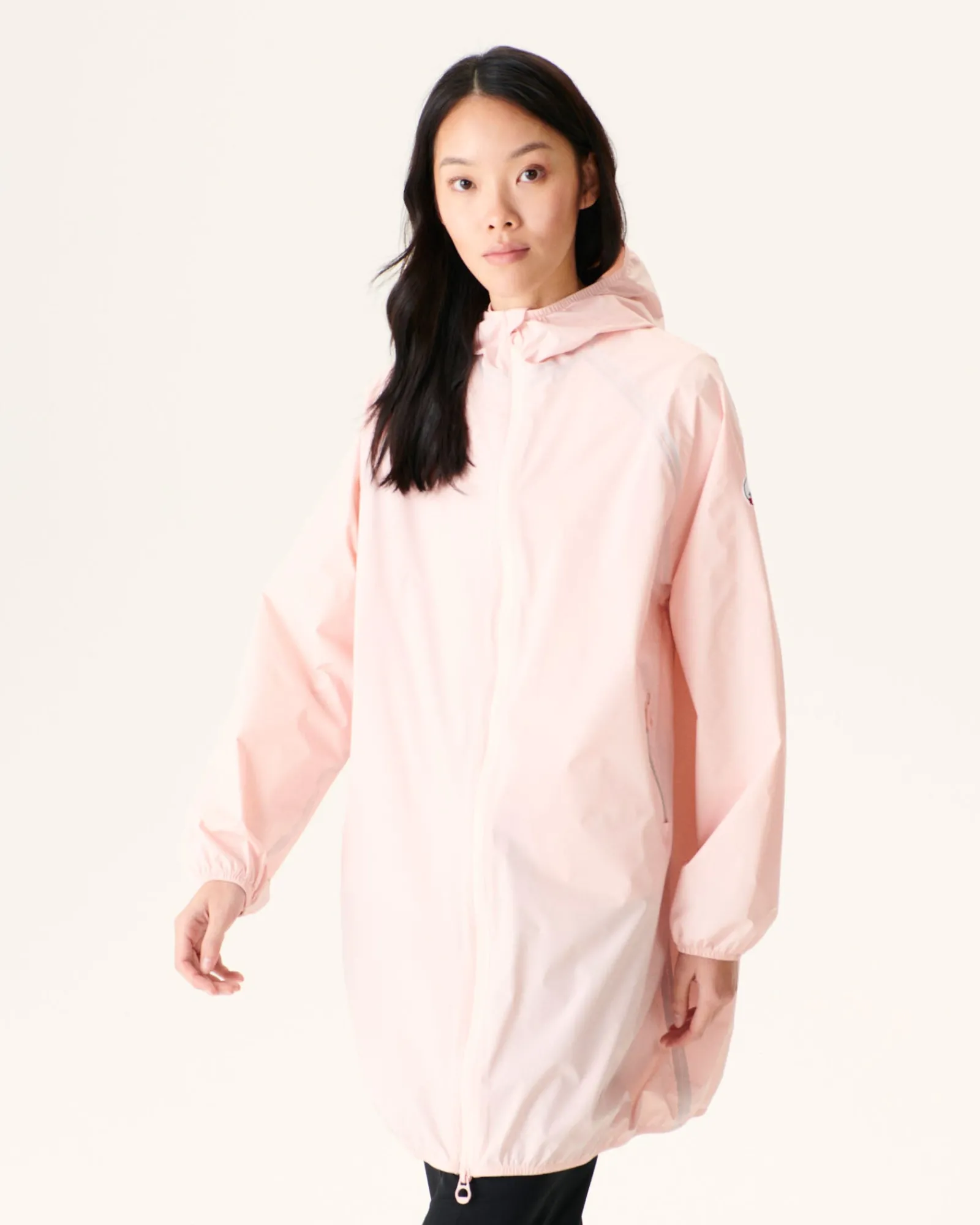 Impermeable Long A Capuche Rose Clair Copenhagen*JOTT New