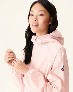 Impermeable Long A Capuche Rose Clair Copenhagen*JOTT New