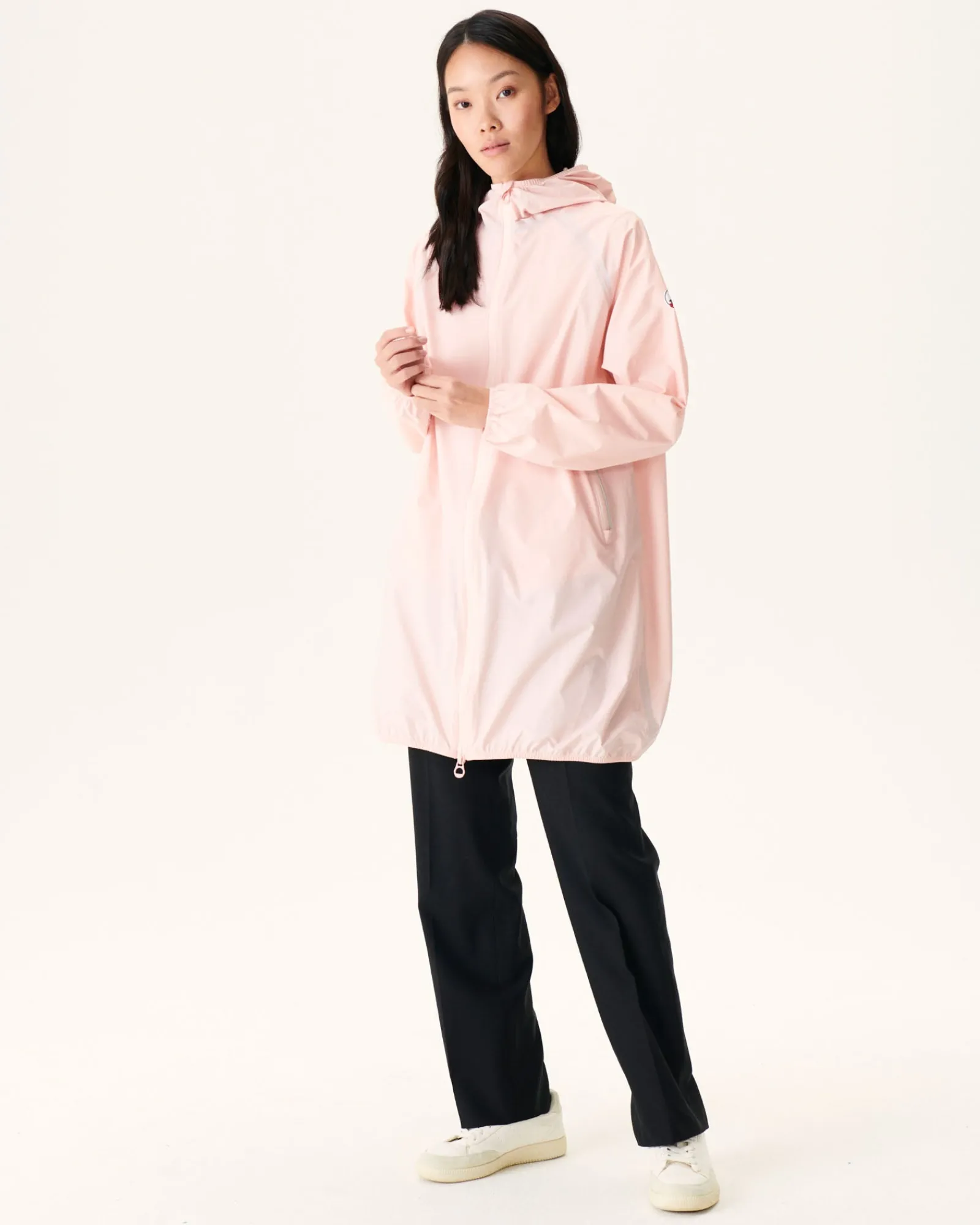 Impermeable Long A Capuche Rose Clair Copenhagen*JOTT New