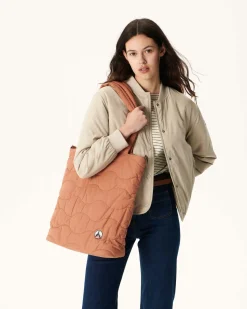 Maxi Tote-Bag En Coton Matelasse Camel Aponi*JOTT Store