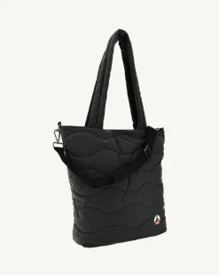Maxi Tote-Bag En Coton Matelasse Noir Aponi*JOTT Hot