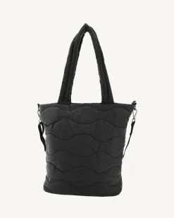 Maxi Tote-Bag En Coton Matelasse Noir Aponi*JOTT Hot