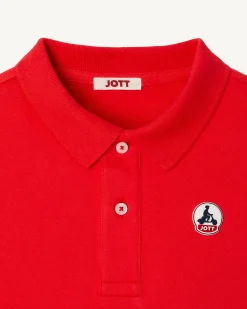 Polo Enfant En Coton Biologique Rouge Vif Salvador*JOTT Outlet