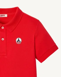 Polo Enfant En Coton Biologique Rouge Vif Salvador*JOTT Outlet