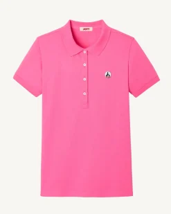 Polo Femme En Coton Biologique Rose Intense Franca*JOTT Sale