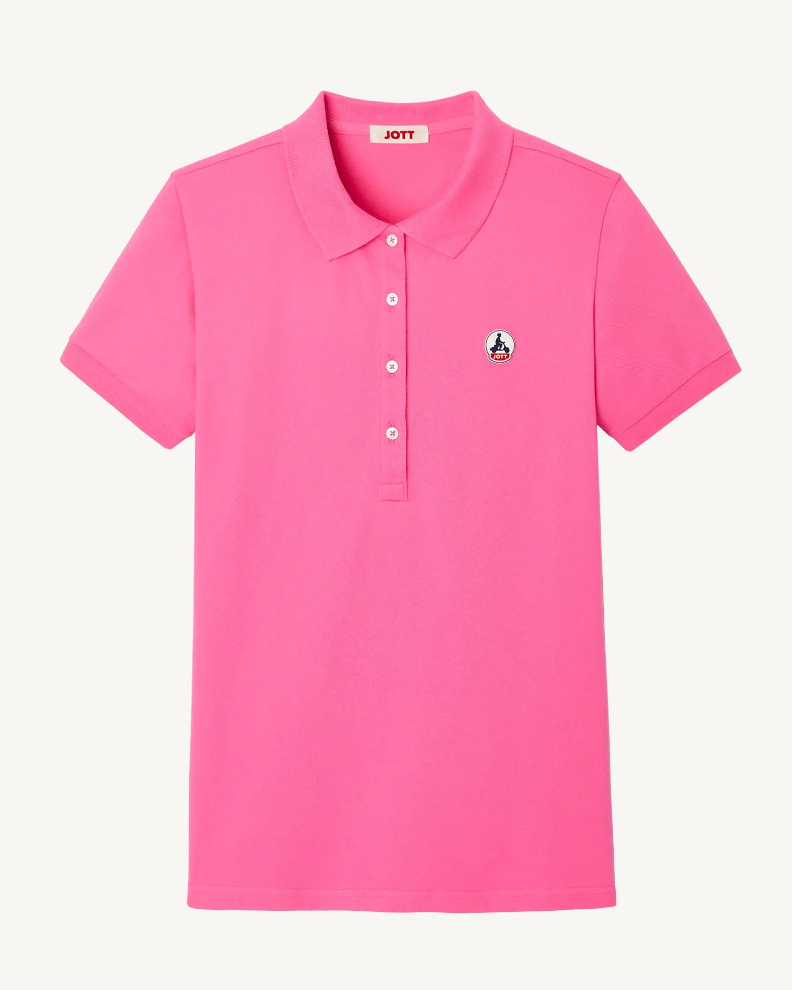 Polo Femme En Coton Biologique Rose Intense Franca*JOTT Sale