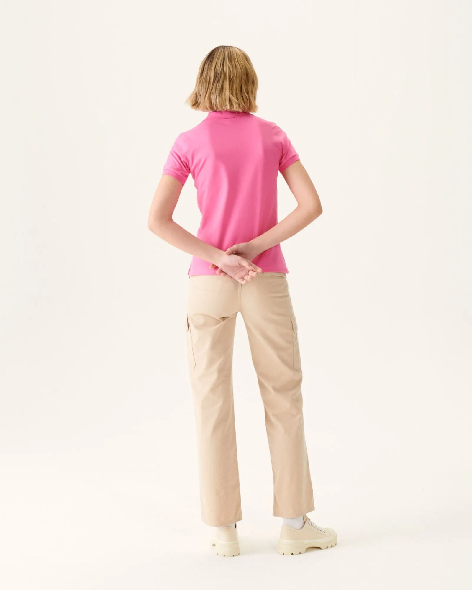 Polo Femme En Coton Biologique Rose Intense Franca*JOTT Sale
