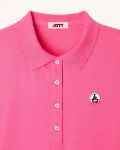Polo Femme En Coton Biologique Rose Intense Franca*JOTT Sale