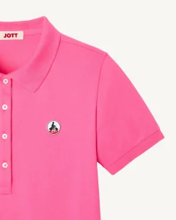 Polo Femme En Coton Biologique Rose Intense Franca*JOTT Sale
