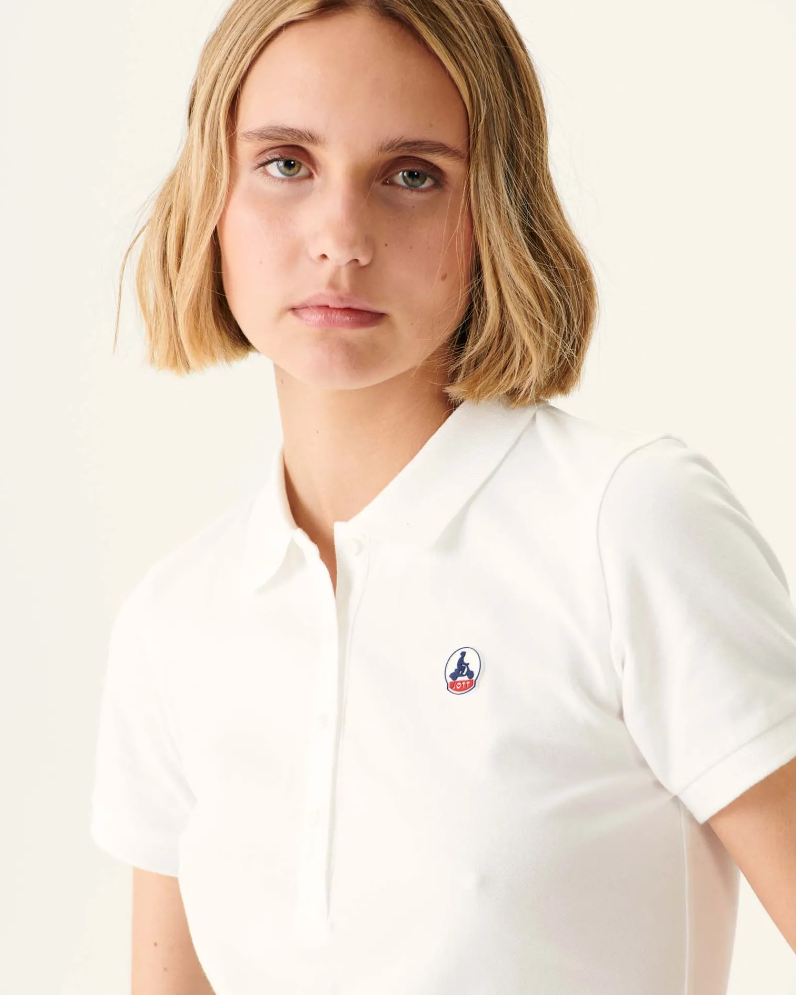 Polo Femme En Coton Biologique Blanc Franca*JOTT Flash Sale