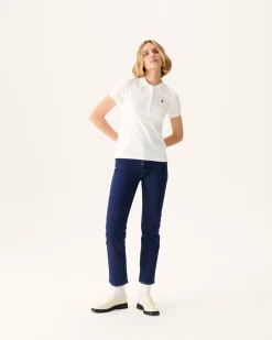 Polo Femme En Coton Biologique Blanc Franca*JOTT Flash Sale