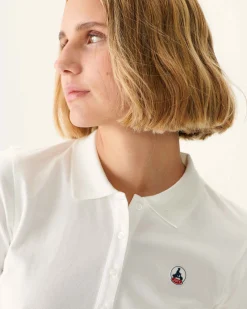Polo Femme En Coton Biologique Blanc Franca*JOTT Flash Sale