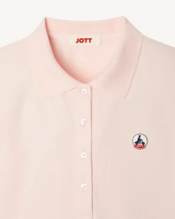 Polo Femme En Coton Biologique Rose Clair Franca*JOTT Best Sale