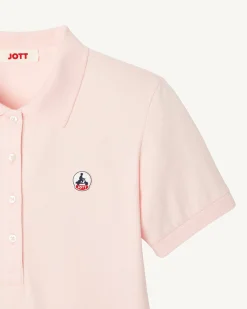Polo Femme En Coton Biologique Rose Clair Franca*JOTT Best Sale
