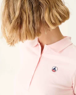 Polo Femme En Coton Biologique Rose Clair Franca*JOTT Best Sale
