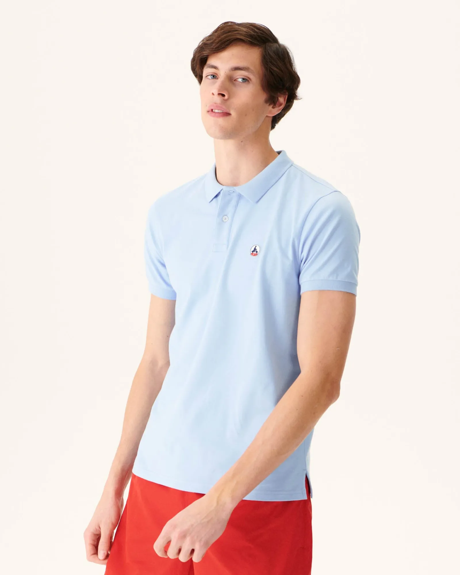Polo Homme En Coton Biologique Bleu Clair Marbella*JOTT Cheap