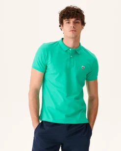 Polo Homme En Coton Biologique Vert Marbella*JOTT Sale