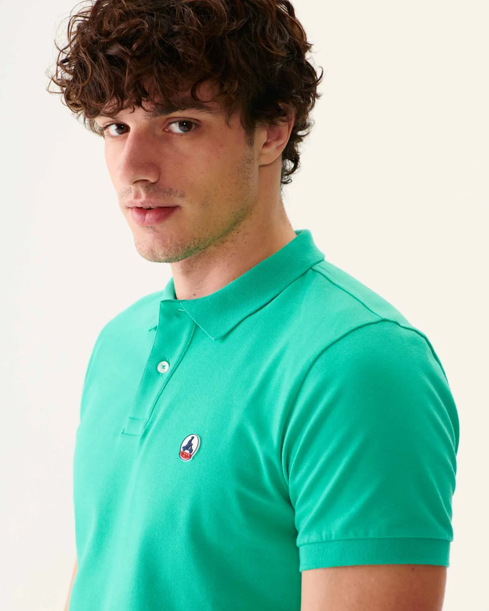 Polo Homme En Coton Biologique Vert Marbella*JOTT Sale