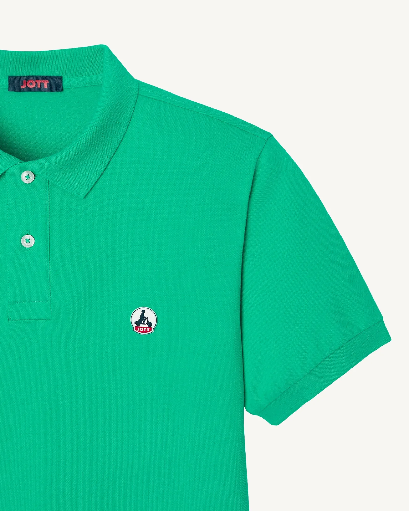 Polo Homme En Coton Biologique Vert Marbella*JOTT Sale