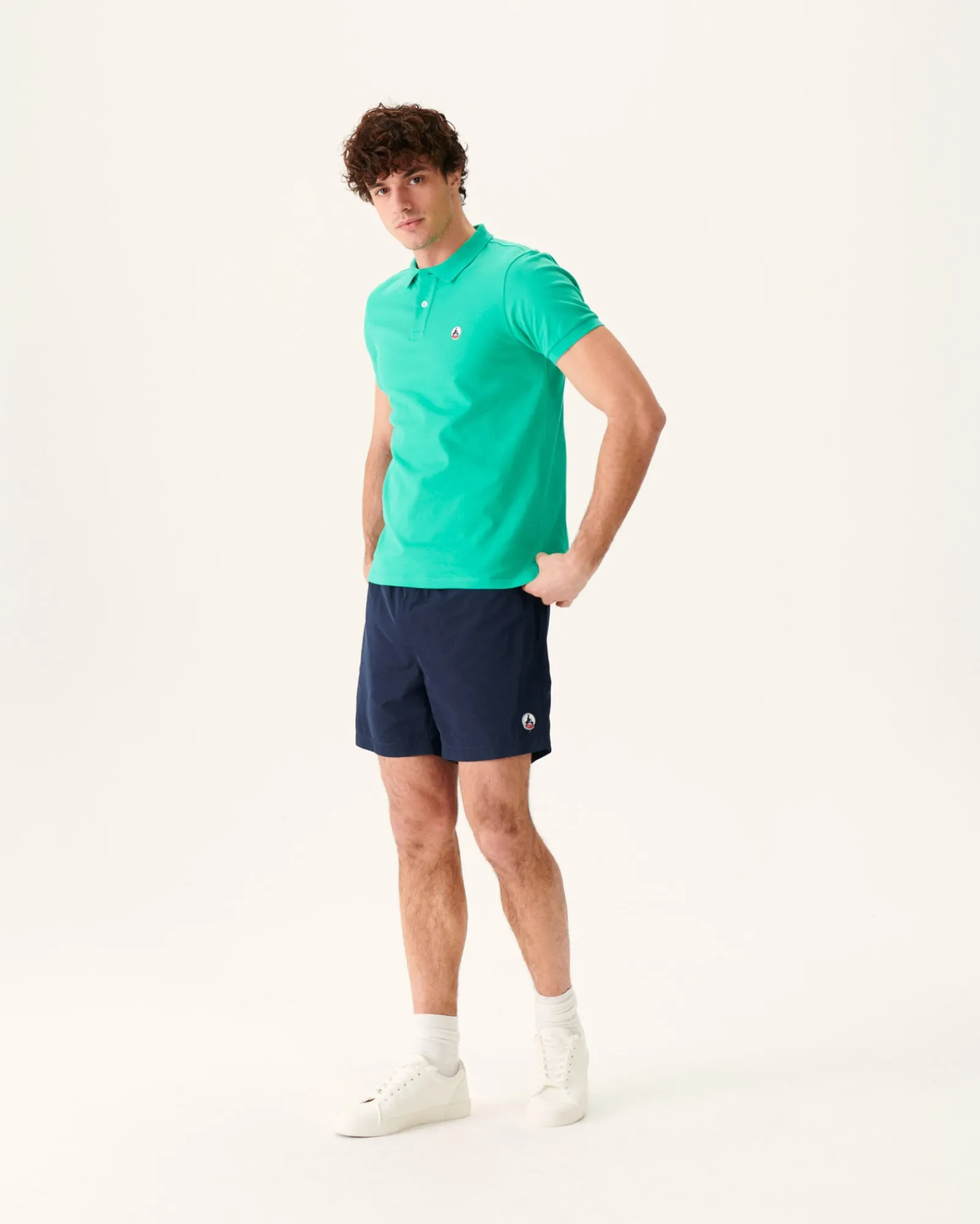 Polo Homme En Coton Biologique Vert Marbella*JOTT Sale