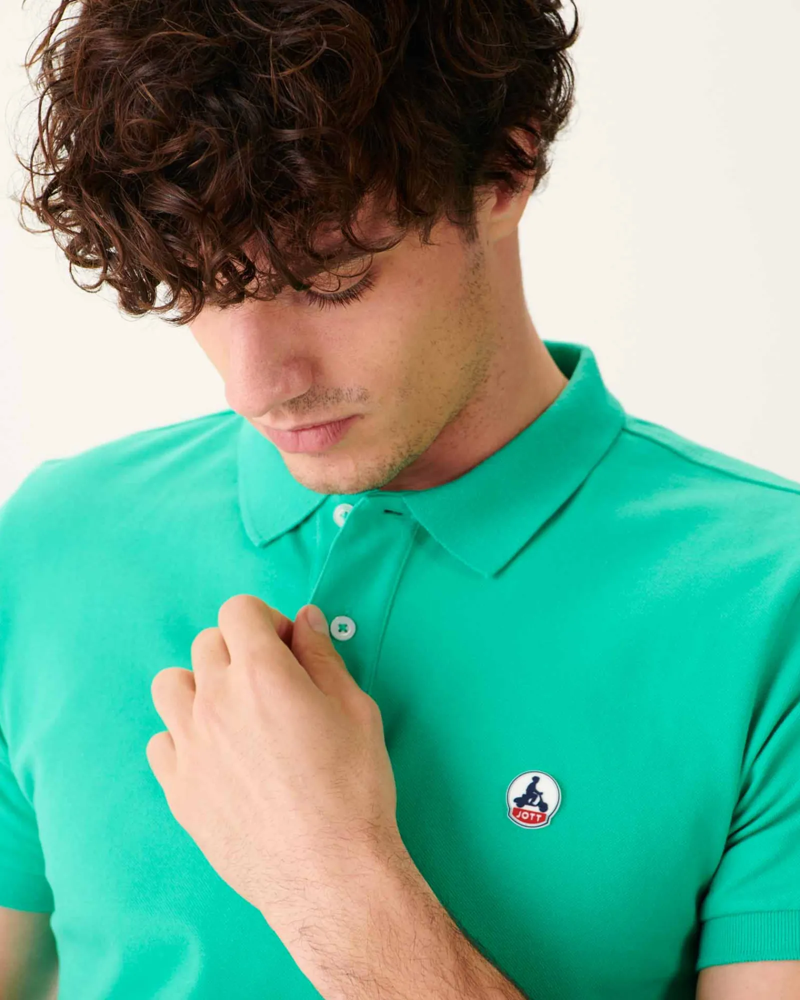 Polo Homme En Coton Biologique Vert Marbella*JOTT Sale