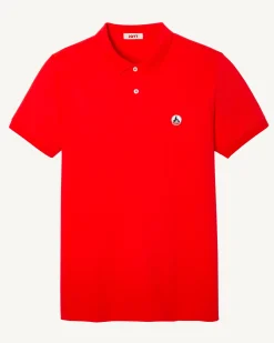 Polo Homme En Coton Biologique Rouge Vif Marbella*JOTT Cheap