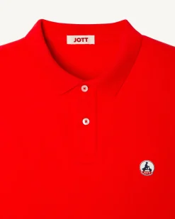 Polo Homme En Coton Biologique Rouge Vif Marbella*JOTT Cheap