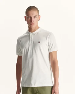 Polo Homme En Coton Biologique Blanc Marbella*JOTT Discount