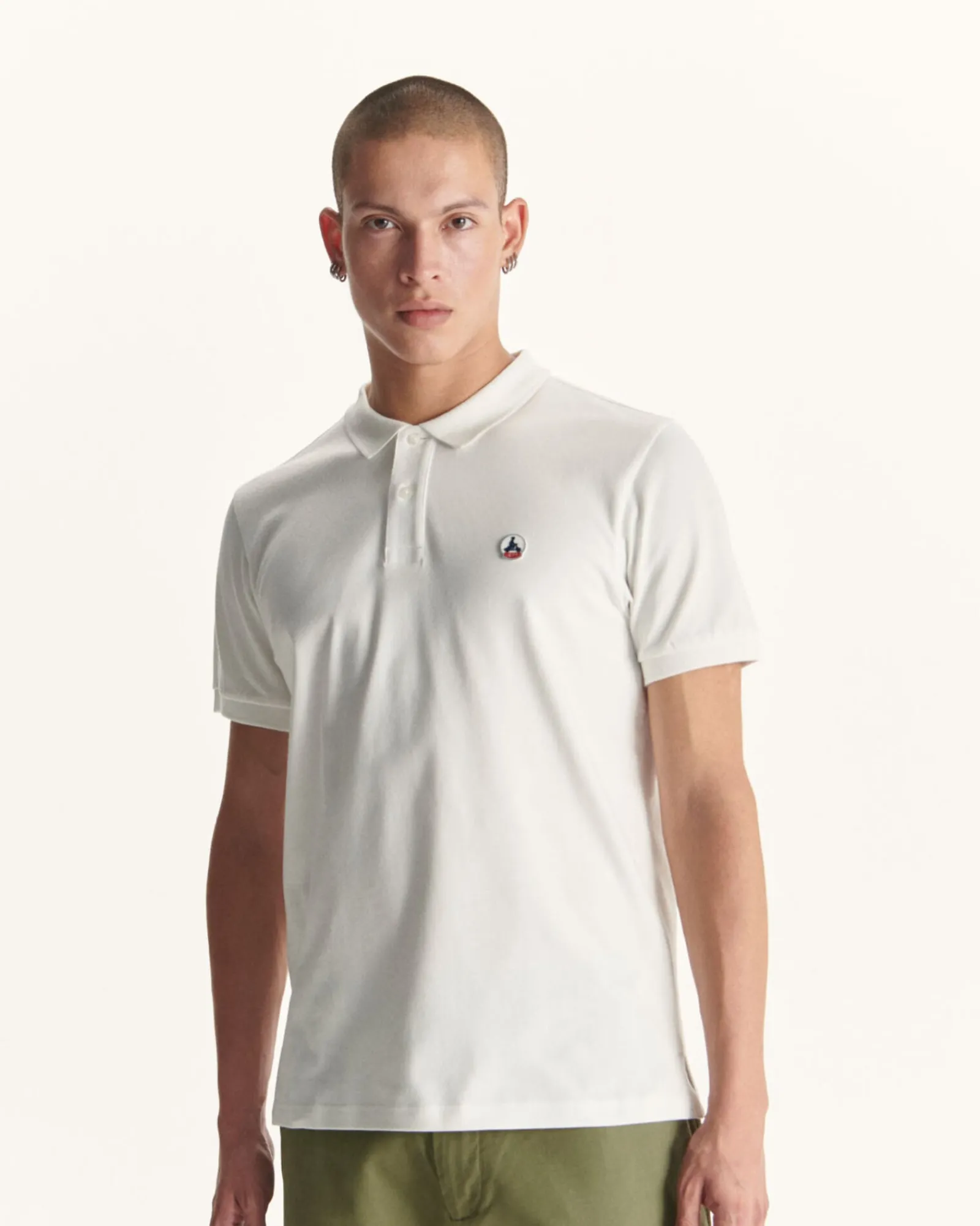 Polo Homme En Coton Biologique Blanc Marbella*JOTT Discount