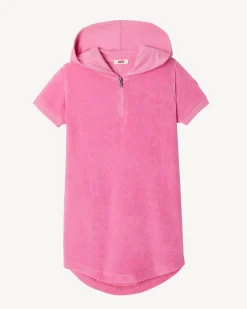 Robe Eponge A Capuche Rose Intense Enfant Mini*JOTT New