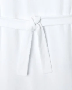 Robe Longue Ceinturee Eponge Blanc Ibiza*JOTT Fashion