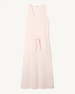 Robe Longue Ceinturee Eponge Rose Clair Ibiza*JOTT New