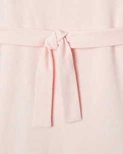 Robe Longue Ceinturee Eponge Rose Clair Ibiza*JOTT New