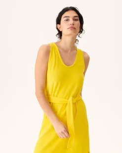 Robe Longue Ceinturee Eponge Citron Ibiza*JOTT Cheap