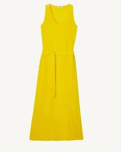 Robe Longue Ceinturee Eponge Citron Ibiza*JOTT Cheap