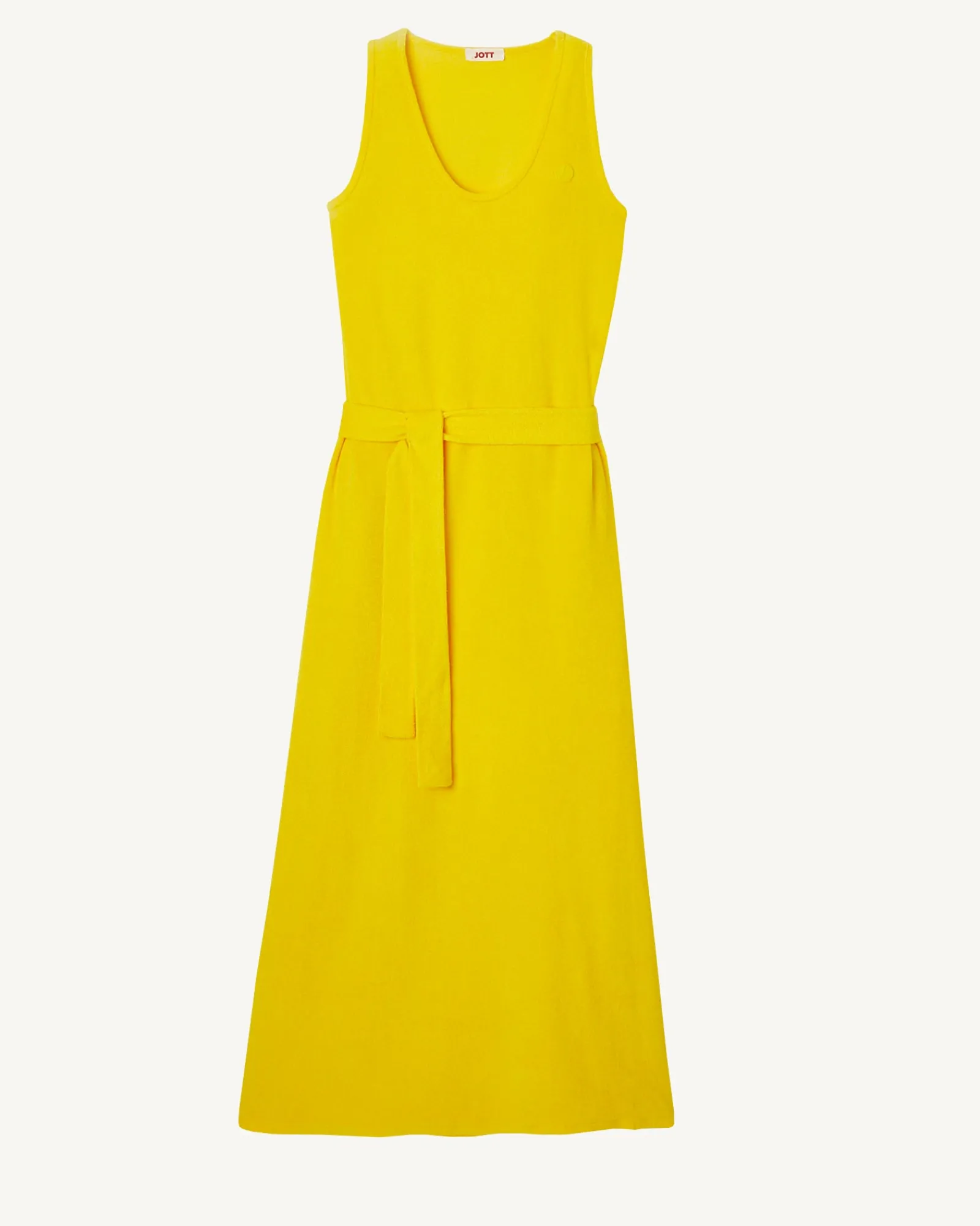 Robe Longue Ceinturee Eponge Citron Ibiza*JOTT Cheap