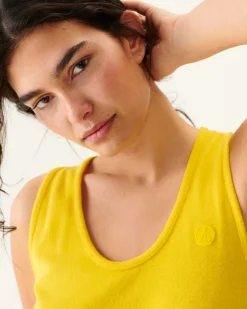 Robe Longue Ceinturee Eponge Citron Ibiza*JOTT Cheap