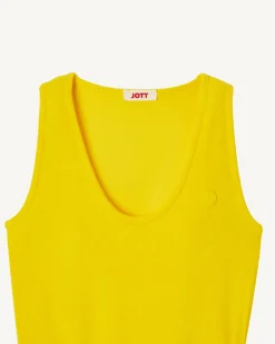 Robe Longue Ceinturee Eponge Citron Ibiza*JOTT Cheap