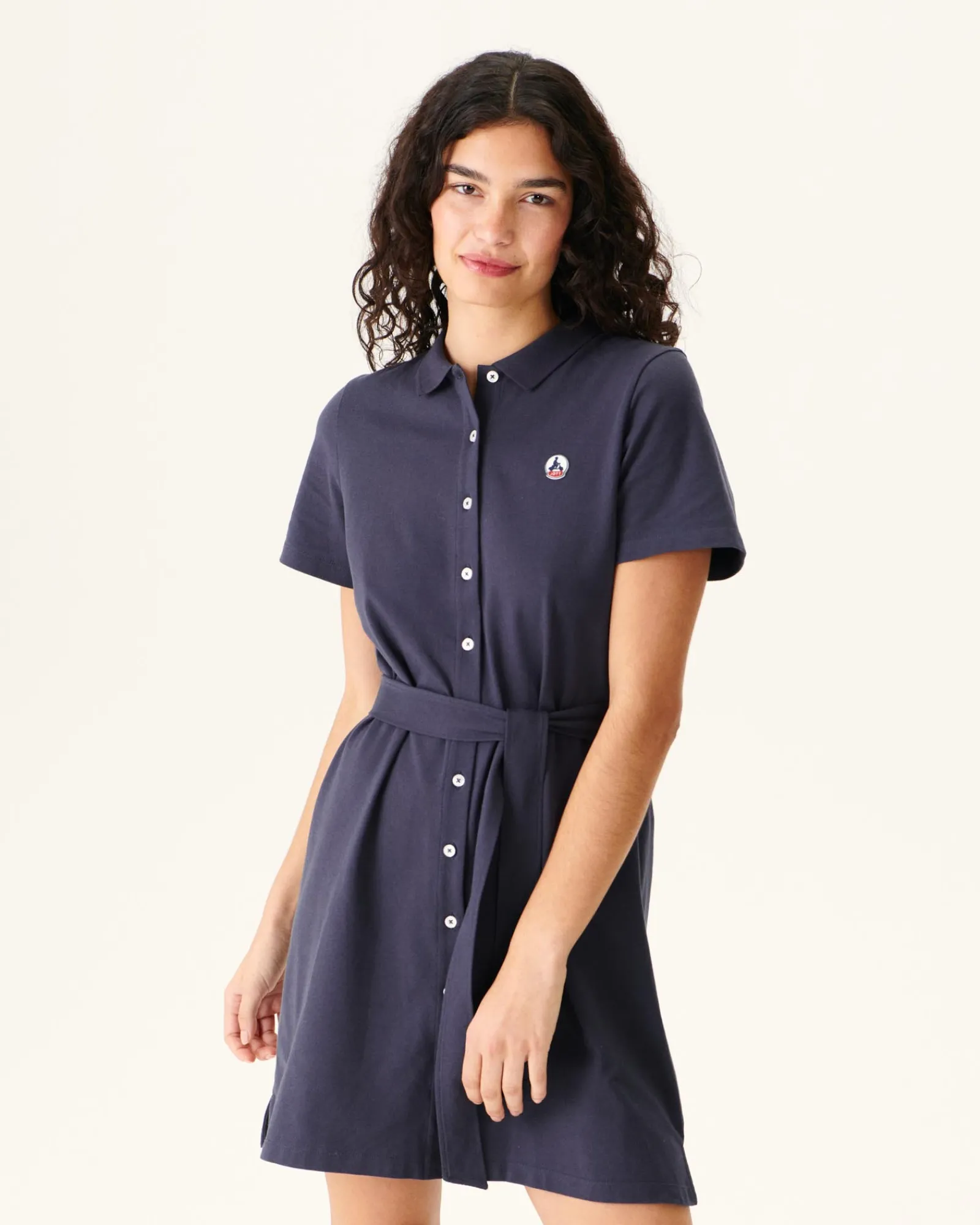 Robe Polo Femme En Coton Biologique Marine Valencia*JOTT Discount