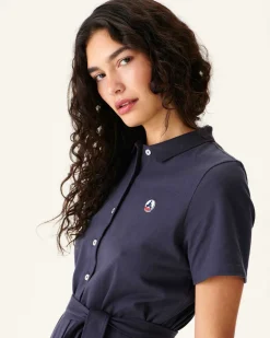 Robe Polo Femme En Coton Biologique Marine Valencia*JOTT Discount