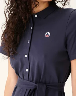 Robe Polo Femme En Coton Biologique Marine Valencia*JOTT Discount
