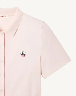 Robe Polo Femme En Coton Biologique Rose Clair Valencia*JOTT Store