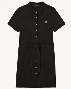 Robe Polo Femme En Coton Biologique Noir Valencia*JOTT Shop