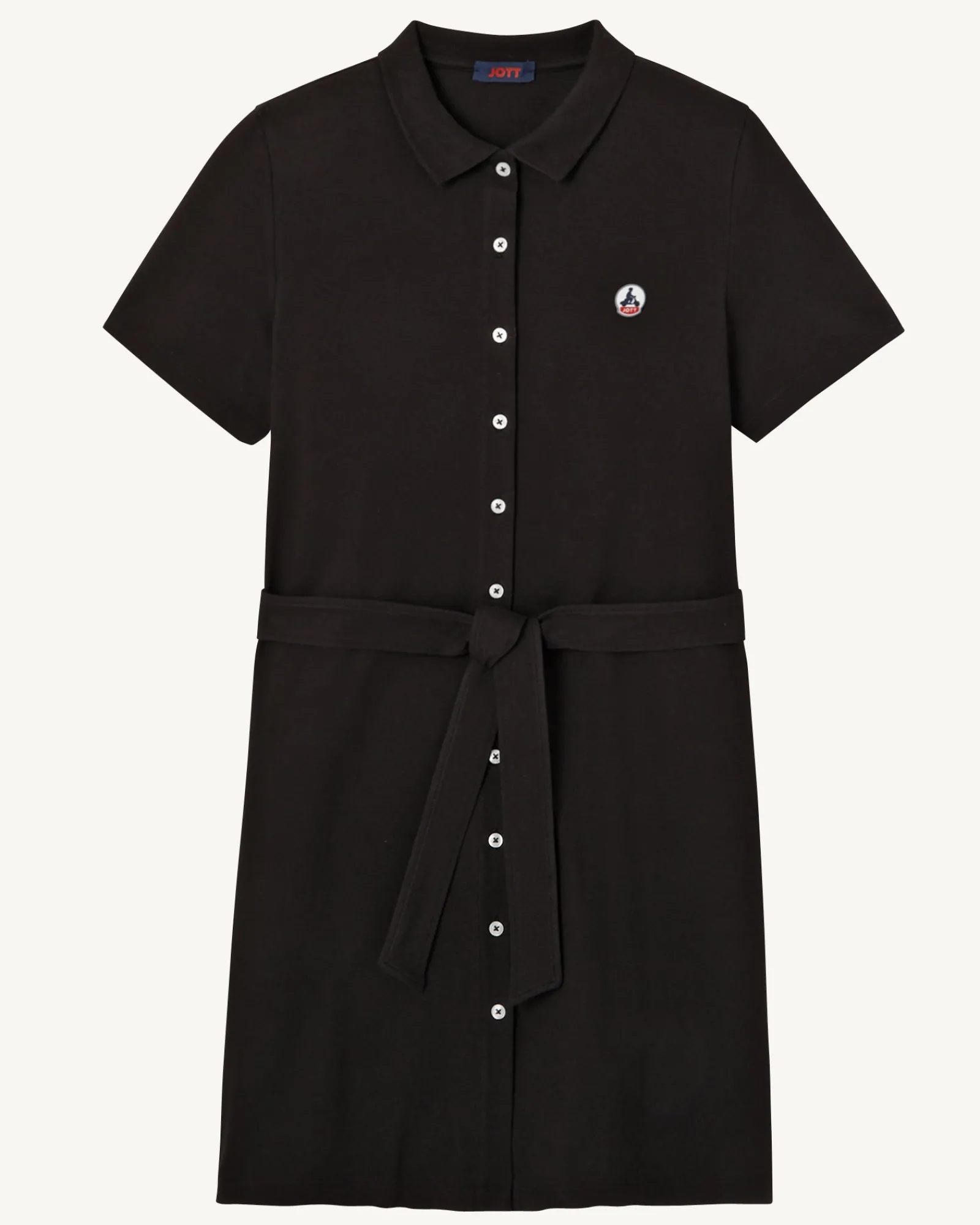 Robe Polo Femme En Coton Biologique Noir Valencia*JOTT Shop