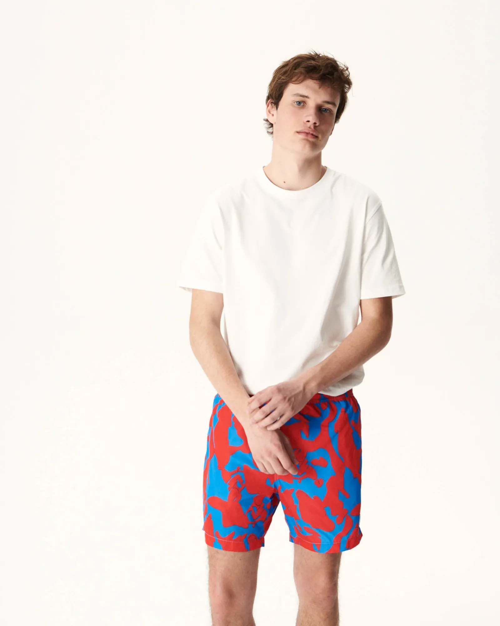 Short De Bain Camo Azur/Rouge Intense Biarritz*JOTT Best Sale