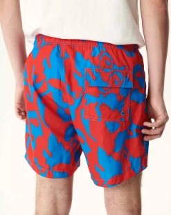 Short De Bain Camo Azur/Rouge Intense Biarritz*JOTT Best Sale