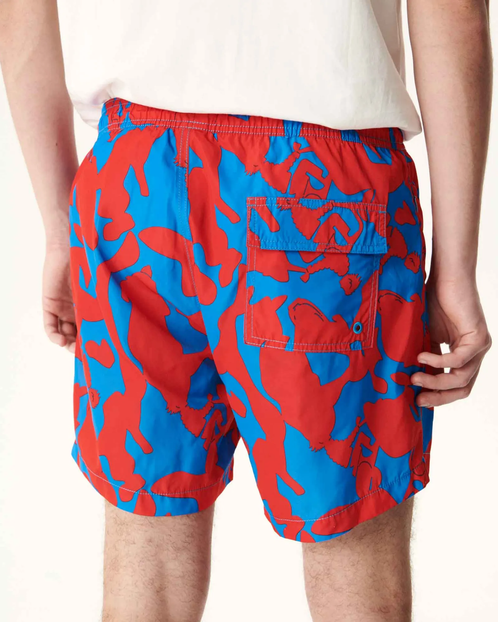 Short De Bain Camo Azur/Rouge Intense Biarritz*JOTT Best Sale